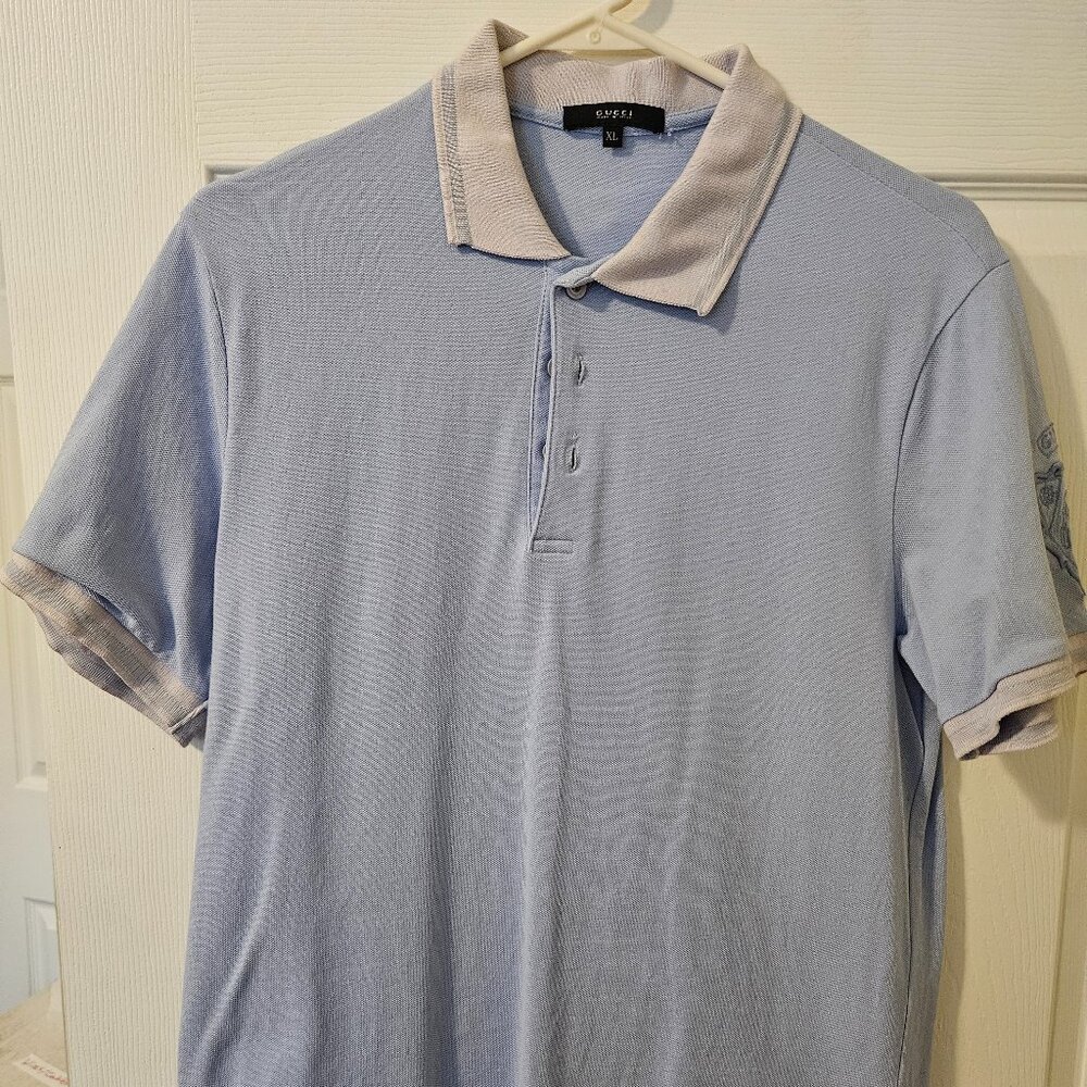 Gucci Light Blue Polo Shirt